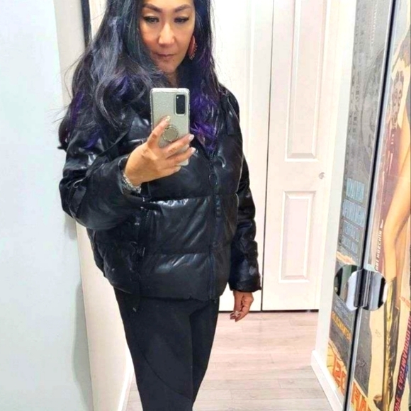 HOODED super puff bomber  jacket - Picture 4 of 6